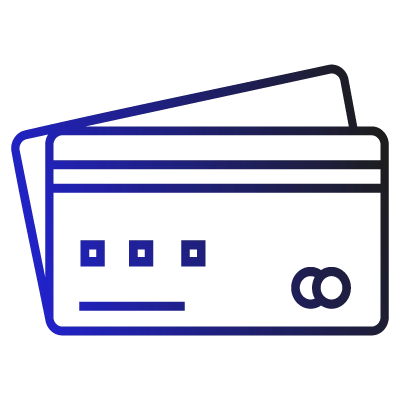 Icona carta di debito o credito